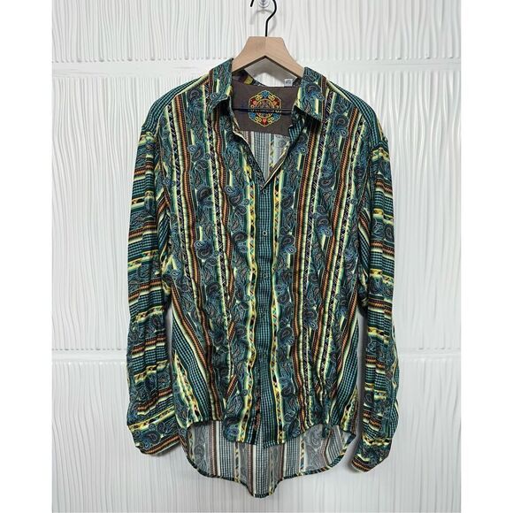 Robert Graham Men’s Button Up Long-sleeve Shirt - Western - XL - Picture 1 of 9